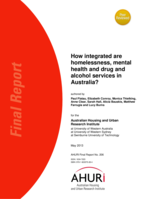 How integrated are homelessness, mental health and drug and alcohol services in Australia?