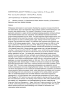 River recovery from salinization: Denmark River Western Australia