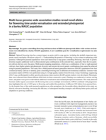 Multi-locus genome-wide association studies reveal novel alleles for flowering time under vernalisation and extended photoperiod in a barley MAGIC population