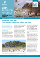 Shelter me, feed me! Quokkas using plants for shelter and food