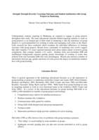 Strength through diversity? Learning outcomes and student satisfaction with group projects in marketing