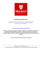 Performance based situation awareness observations in a simulated clinical scenario pre and post an educational intervention