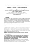 Appraisal of success of Solar Home Systems