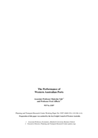 The performance of Western Australian ports