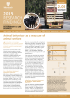 Animal behaviour as a measure of animal welfare