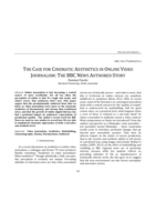 The case for cinematic aesthetics in online video journalism: The BBC news authored story