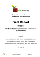 Platforms to differentiate exotic pathovars of plant bacteria
