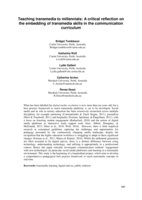 Teaching transmedia to millennials: A critical reflection on the embedding of transmedia skills in the communication curriculum