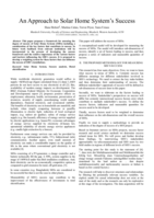 An approach to Solar Home System's success