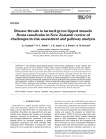 Disease threats to farmed green-lipped mussels Perna canaliculus in New Zealand: Review of challenges in risk assessment and pathway analysis