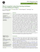 Weed recognition using deep learning techniques on class-imbalanced imagery