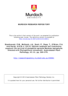 Calcium sulphate soil treatments augment the survival of phosphite-sprayed Banksia leptophylla infected with Phytophthora cinnamomi
