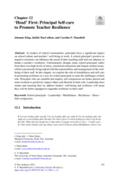 ‘Head’ first: Principal self-care to promote teacher resilience