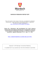 Native submerged macrophyte distribution in seasonally-flowing, south-western Australian streams in relation to stream condition