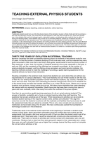 Teaching external Physics students