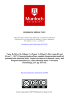 Characterization of two complete Isospora mitochondrial genomes from passerine birds: Isospora serinuse in a domestic canary and Isospora manorinae in a yellow-throated miner