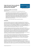 Under the hood: How an authentic online course was designed, delivered and evaluated