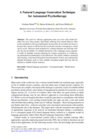 A natural language generation technique for automated psychotherapy