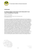 Can high throughput sequencing be used in biosecurity? A case study of Phytophthora in Australia