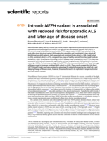 Intronic NEFH variant is associated with reduced risk for sporadic ALS and later age of disease onset