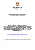 Characterisation of the regulatory circuit required for the acid induction of the adaptive acid tolerance response Protein LPIA in Sinorhizobium Medicae WSM419