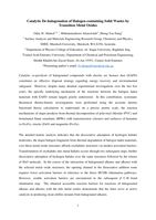 Catalytic de-halogenation of halogen-containing solid wastes by transition metal oxides