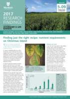 Finding just the right recipe: nutrient requirements on Christmas Island