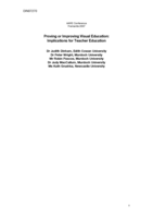 Proving or improving visual education: implications for teacher education