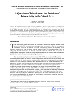A Question of Inheritance: the Problem of Interactivity in the Visual Arts