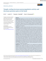 Temple cooling increases parasympathetic activity and decreases pressure pain on the hand