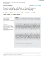 Impact of ecological redundancy on the performance of machine learning classifiers in vegetation mapping