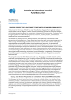 Diverse perspectives on connections that sustain RRR communities