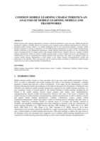 Common Mobile Learning Characteristics-An Analysis Of Mobile Learning Models And Frameworks
