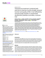 Testosterone treatment combined with exercise to improve muscle strength, physical function and quality of life in men affected by inclusion body myositis: A randomised, double-blind, placebo-controlled, crossover trial