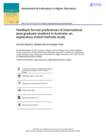 Feedback format preferences of international post-graduate students in Australia: An exploratory mixed methods study