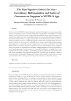 The TraceTogether Matrix Has You – Surveillance, Rationalisation and Tactics of Governance in Singapore’s COVID-19 App