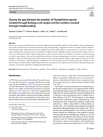 Closing the gap between the number of Phytophthora species isolated through baiting a soil sample and the number revealed through metabarcoding