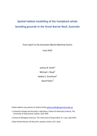 Spatial habitat modelling of the humpback whale breeding grounds in the Great Barrier Reef, Australia
