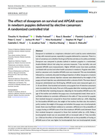 The effect of doxapram on survival and APGAR score in newborn puppies delivered by elective caesarean: A randomized controlled trial