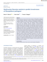 Multivariate Bayesian analysis to predict invasiveness of Phytophthora pathogens