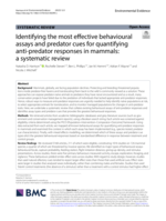 Identifying the most effective behavioural assays and predator cues for quantifying anti-predator responses in mammals: a systematic review