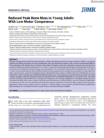 Reduced peak bone mass in young adults with low motor competence