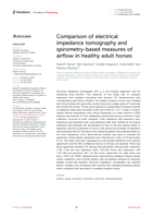 Comparison of electrical impedance tomography and spirometry-based measures of airflow in healthy adult horses