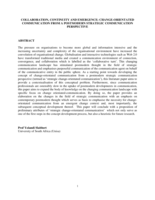 Collaboration, continuity and emergence: Change-orientated from a postmodern strategic communication perspective