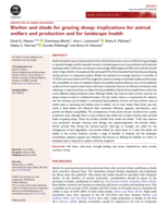 Shelter and shade for grazing sheep: implications for animal welfare and production and for landscape health
