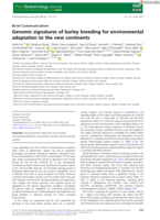 Genomic signatures of barley breeding for environmental adaptation to the new continents