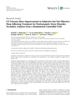 US Veterans Show Improvements in Subjective but Not Objective Sleep following Treatment for Posttraumatic Stress Disorder: Secondary Analyses from a Randomised Controlled Trial