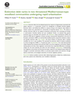 Extinction debt varies in two threatened Mediterranean-type woodland communities undergoing rapid urbanisation