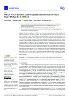 Wheat Water-Soluble Carbohydrate Remobilisation under Water Deficit by 1-FEH w3