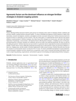 Agronomic factors are the dominant influence on nitrogen fertilizer strategies in dryland cropping systems